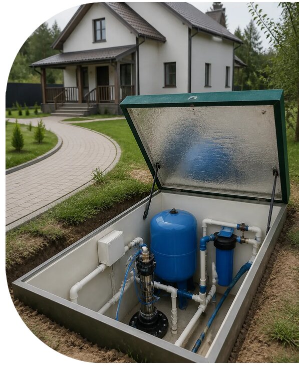 Автономное водоснабжение дома в Темрюке от 154395 р. | АПаруса-Тмр