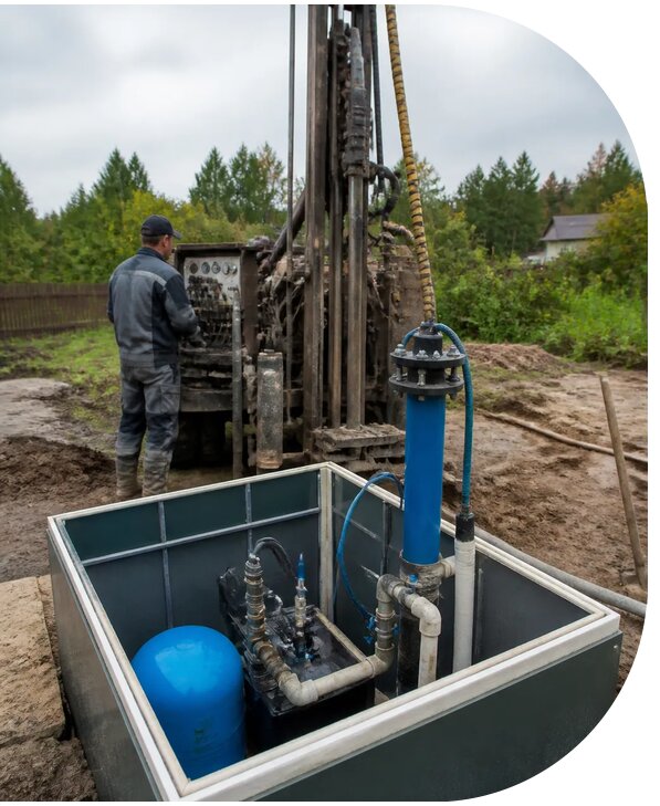 Обустройство артезианской скважины под ключ в Темрюке